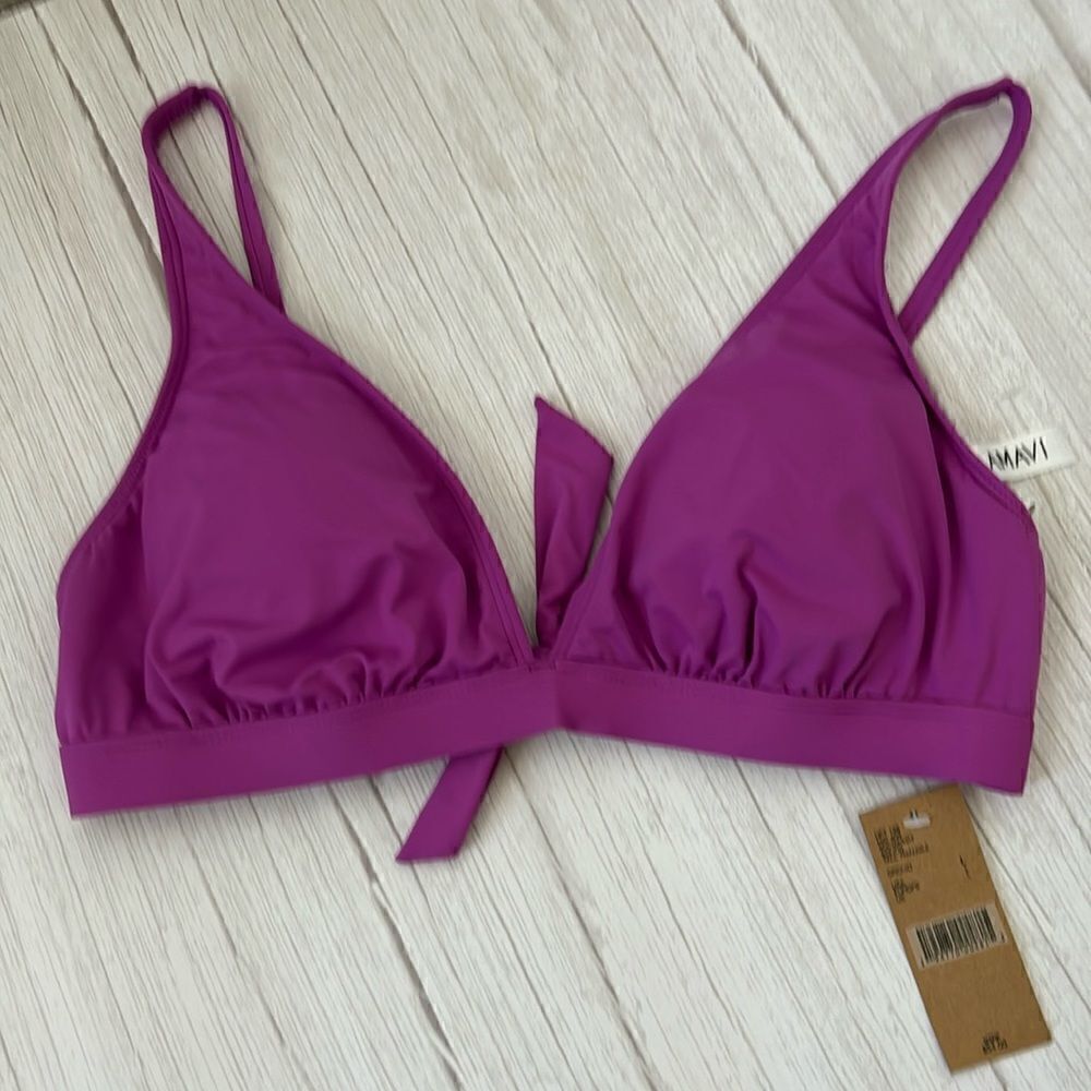 Daniel Cremieux Amavi Tall Triange Swim Top Tie Back Orchid Purple
